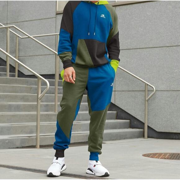 Champion Color Block Joggers Blue Green Men's Size M - Picture 1 of 5